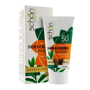 کرم ضد آفتاب SPF50 بی رنگ دابل شیلد فاقد چربی شون